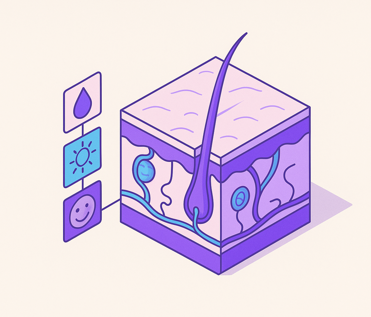Cover illustration for “Skin Layer Anatomy and Function”