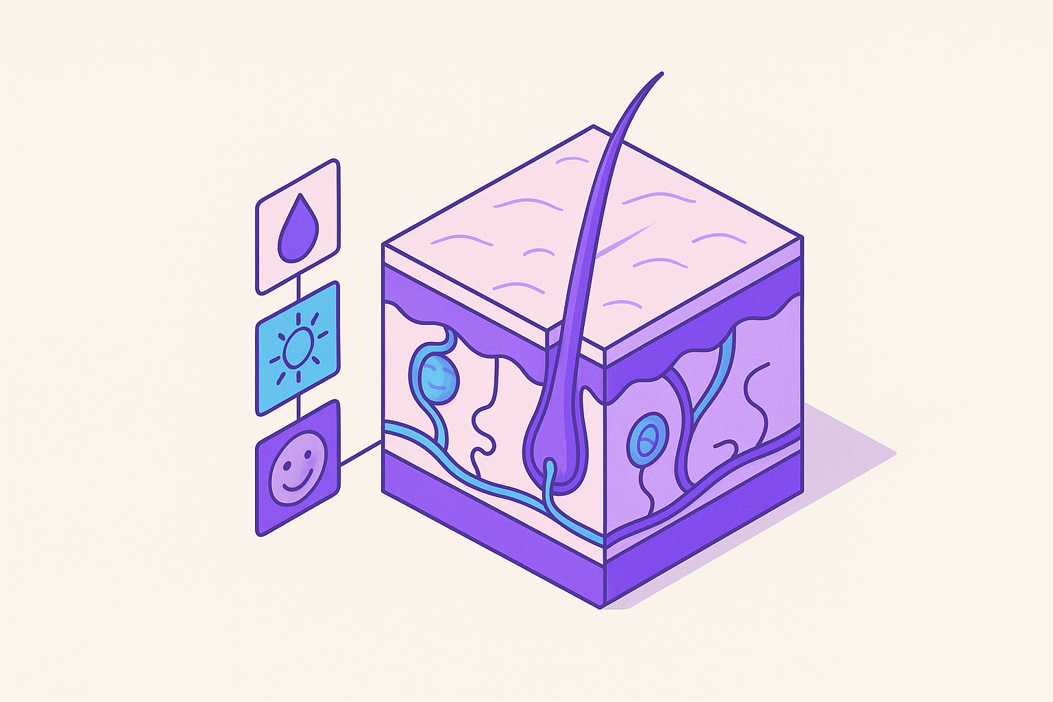 Cover illustration for “Skin Layer Anatomy and Function”