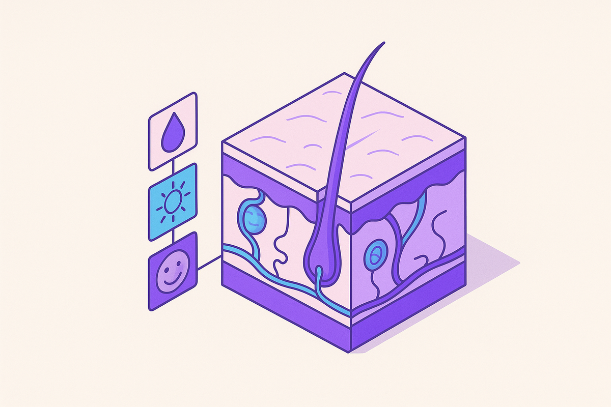 Cover illustration for “Skin Layer Anatomy and Function”