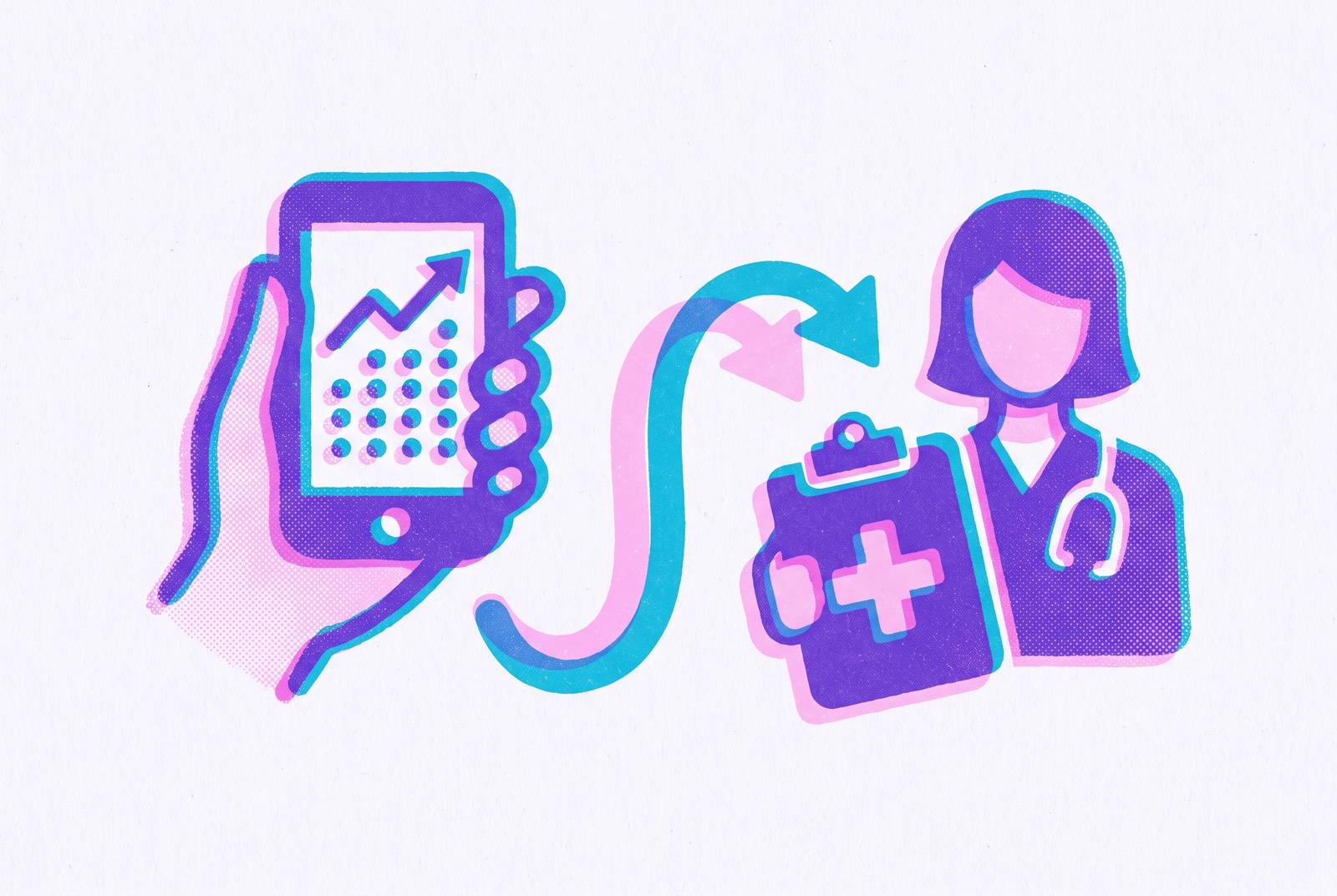 Cover illustration for “When Skin Tracking Data Should Be Shared With a Clinician”