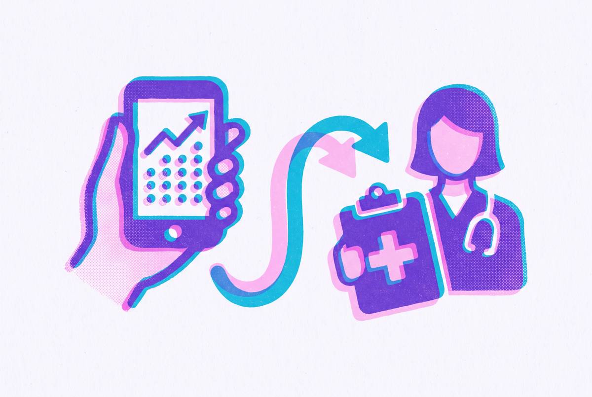 Cover illustration for “When Skin Tracking Data Should Be Shared With a Clinician”