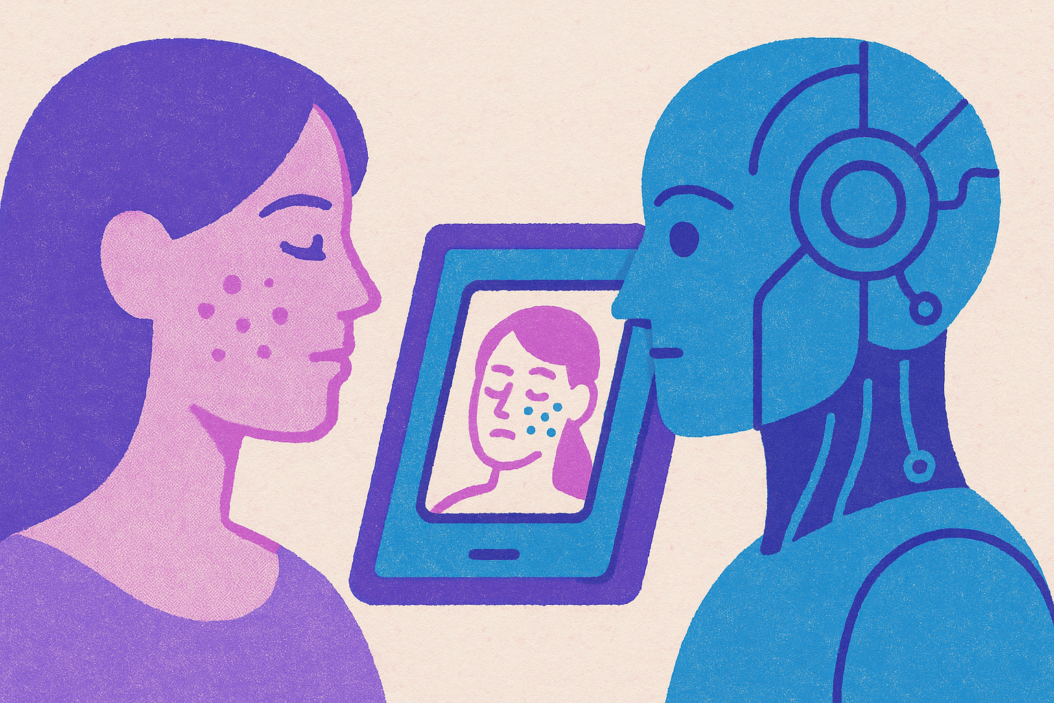 Cover illustration for “How AI Analyzes Skin Images for Condition Detection”
