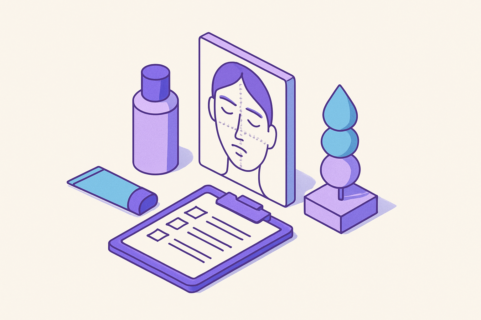 Cover illustration for “Determining Your Skin Type for Skincare Decisions”