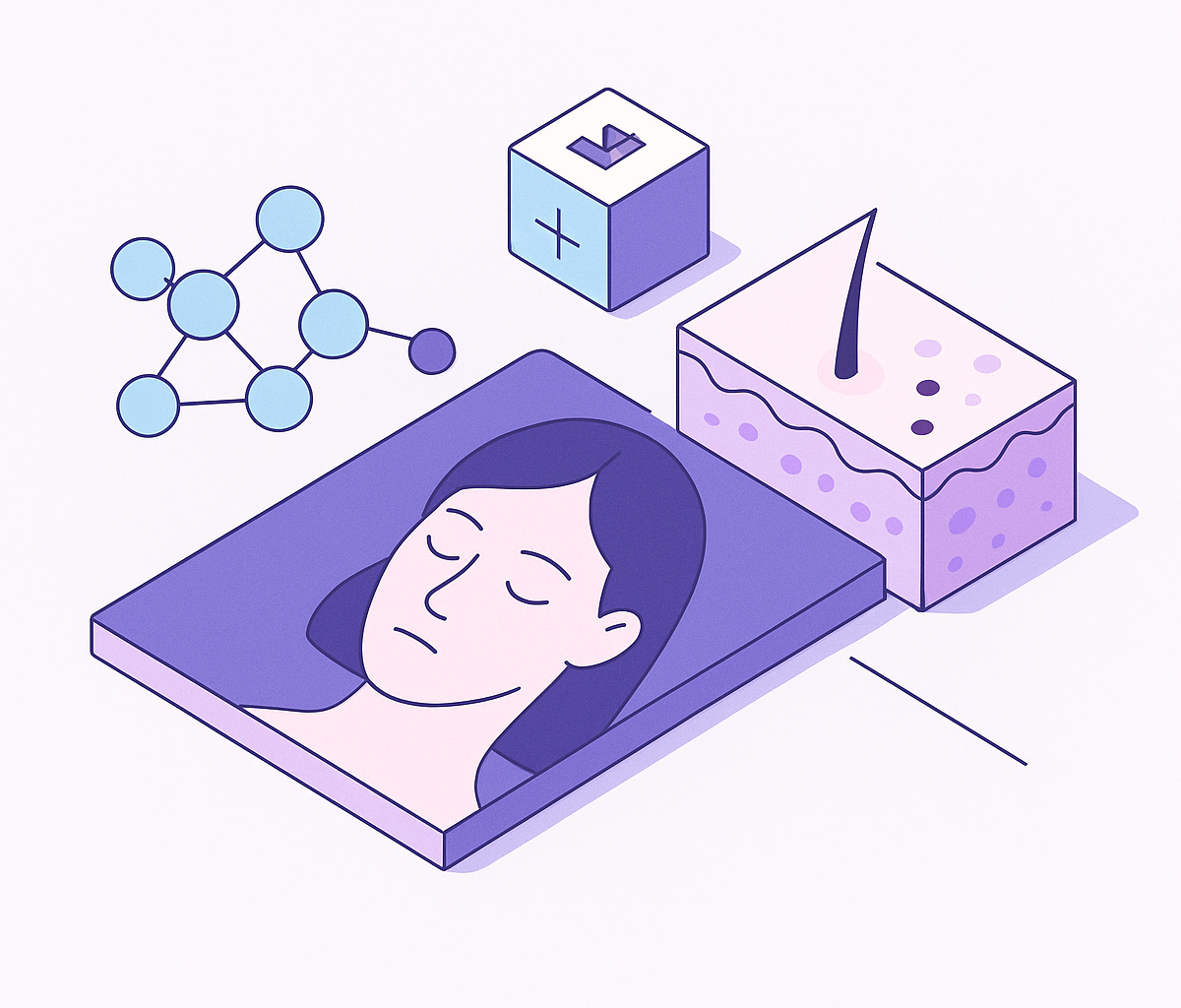 Cover illustration for “How Hormonal Changes Alter Skin Type and Behavior”