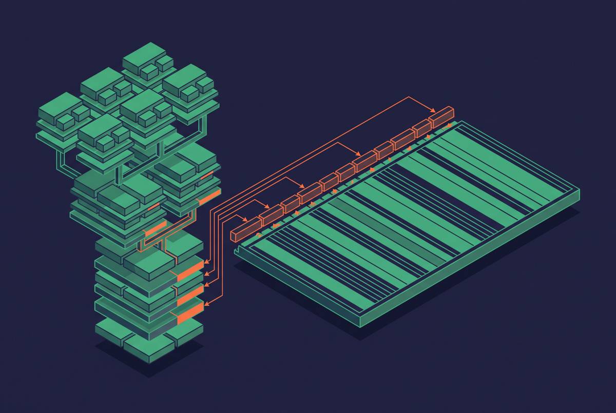 Cover illustration for “MergeTree Sort Key Design for Pre-Flattened Wide Tables”