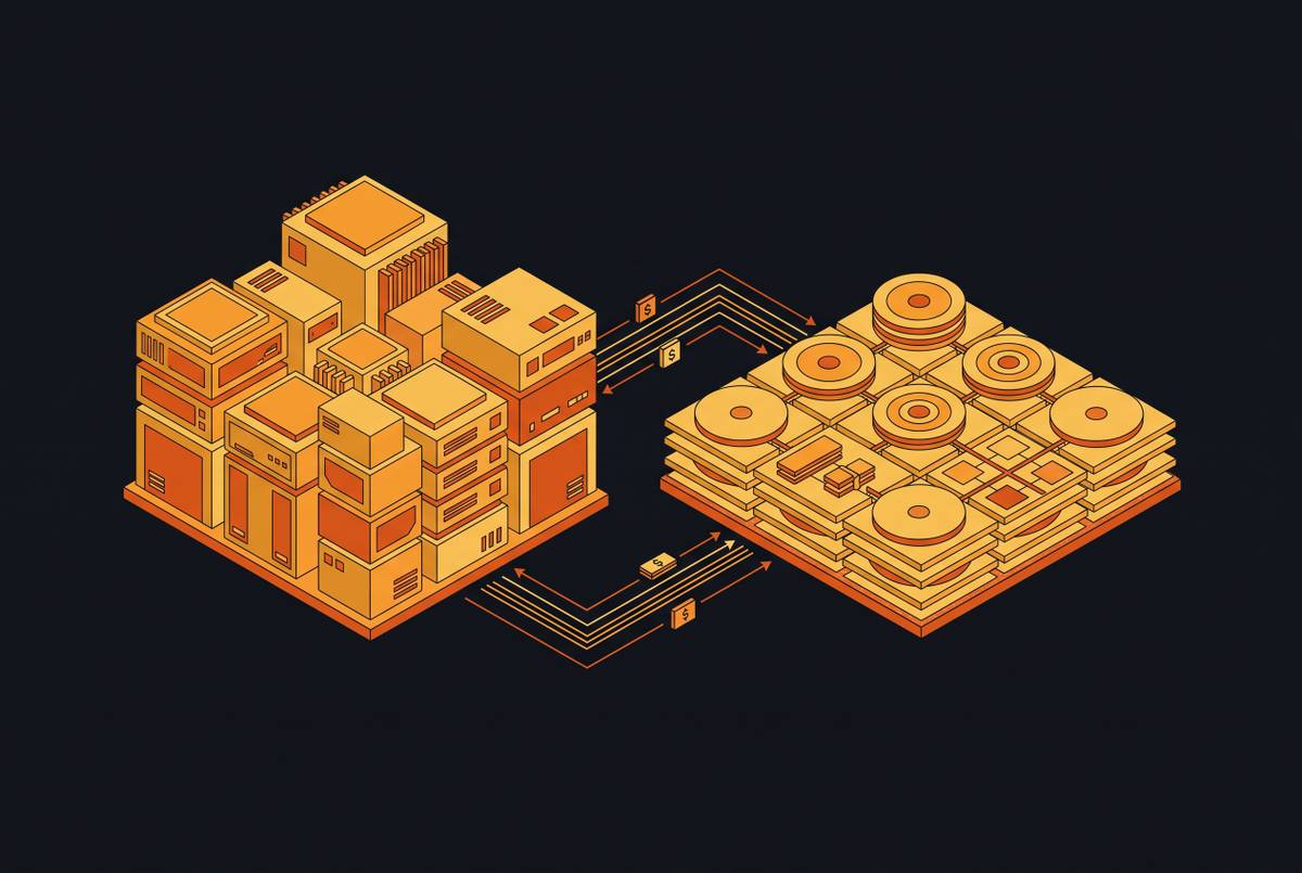 Cover illustration for “Compute vs Storage Cost Allocation in Separated Architecture Databases”
