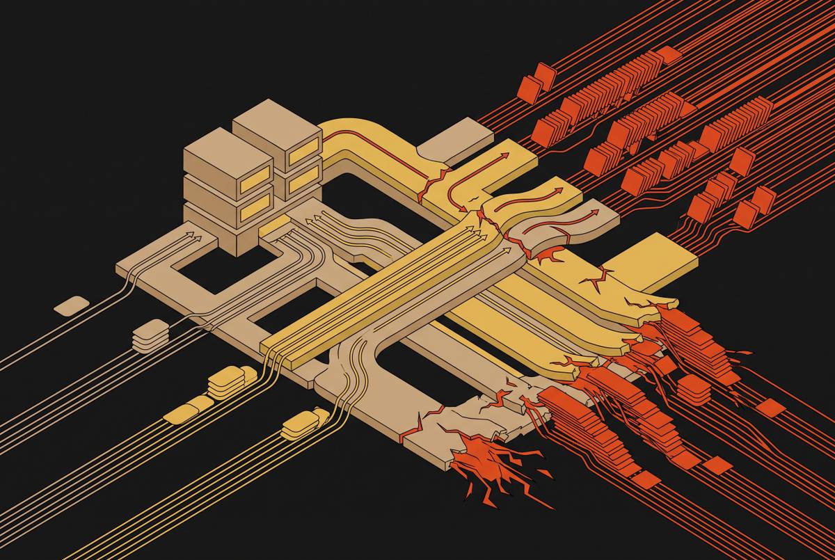 Cover illustration for “How Agent Query Patterns Break Assumptions Built for Human Traffic”