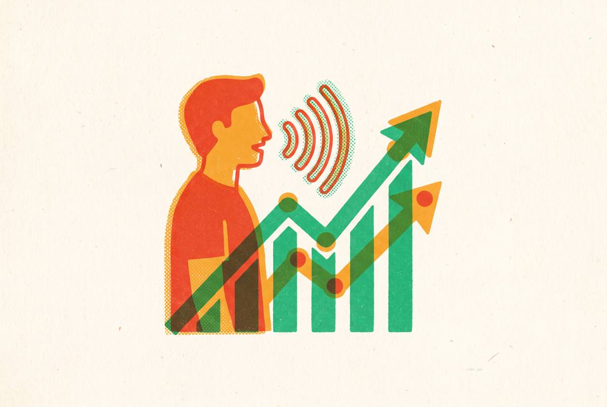 Cover illustration for “Tracking Speaking Progress Without a Coach”