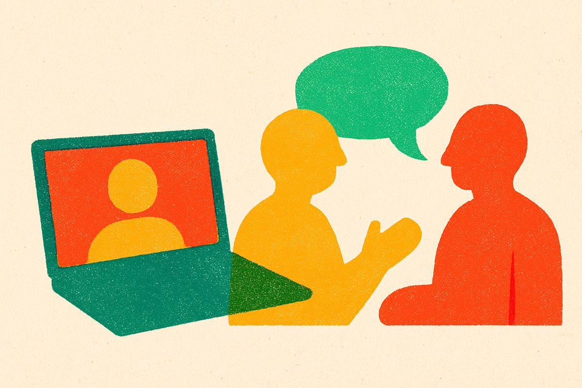Cover illustration for “Online Toastmasters Clubs vs In-Person Chapters”