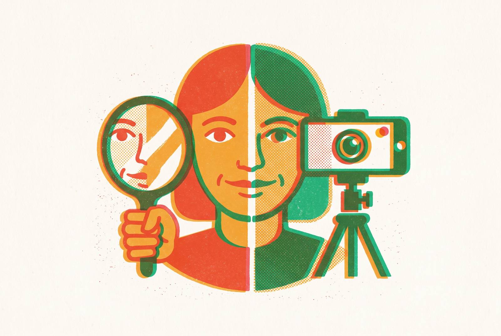 Cover illustration for “Using a Mirror vs Camera for Speaking Practice”