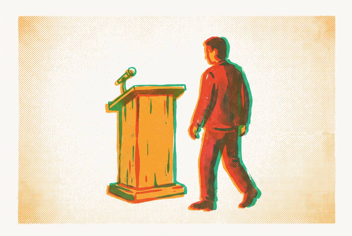 Cover illustration for “Why Some Speakers Quit Toastmasters”