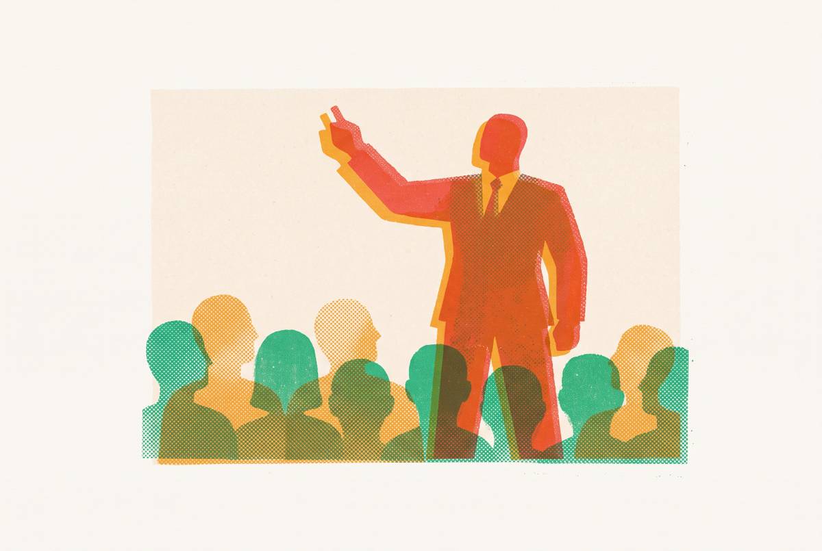 Cover illustration for “Executive Presence in High-Stakes Presentations”