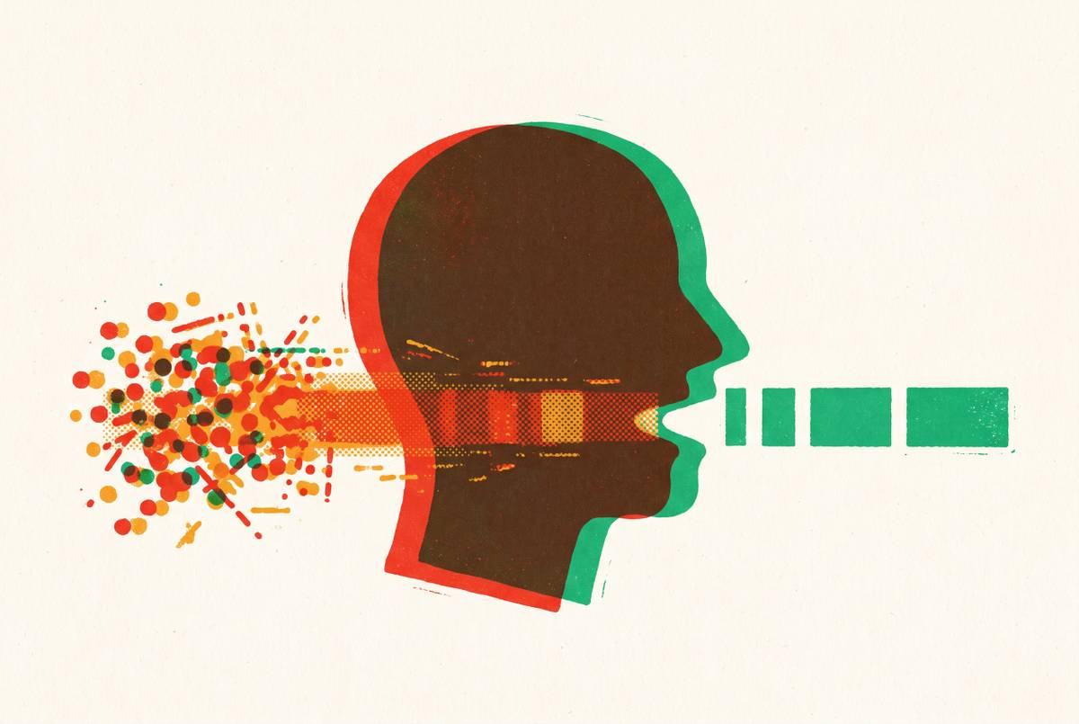 Cover illustration for “The Difference Between Filler Words and Strategic Pausing”