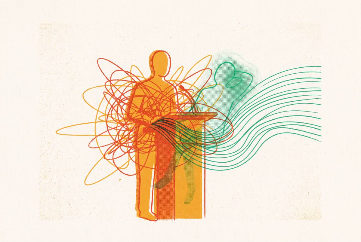Cover illustration for “Public Speaking Anxiety Treatment Options”