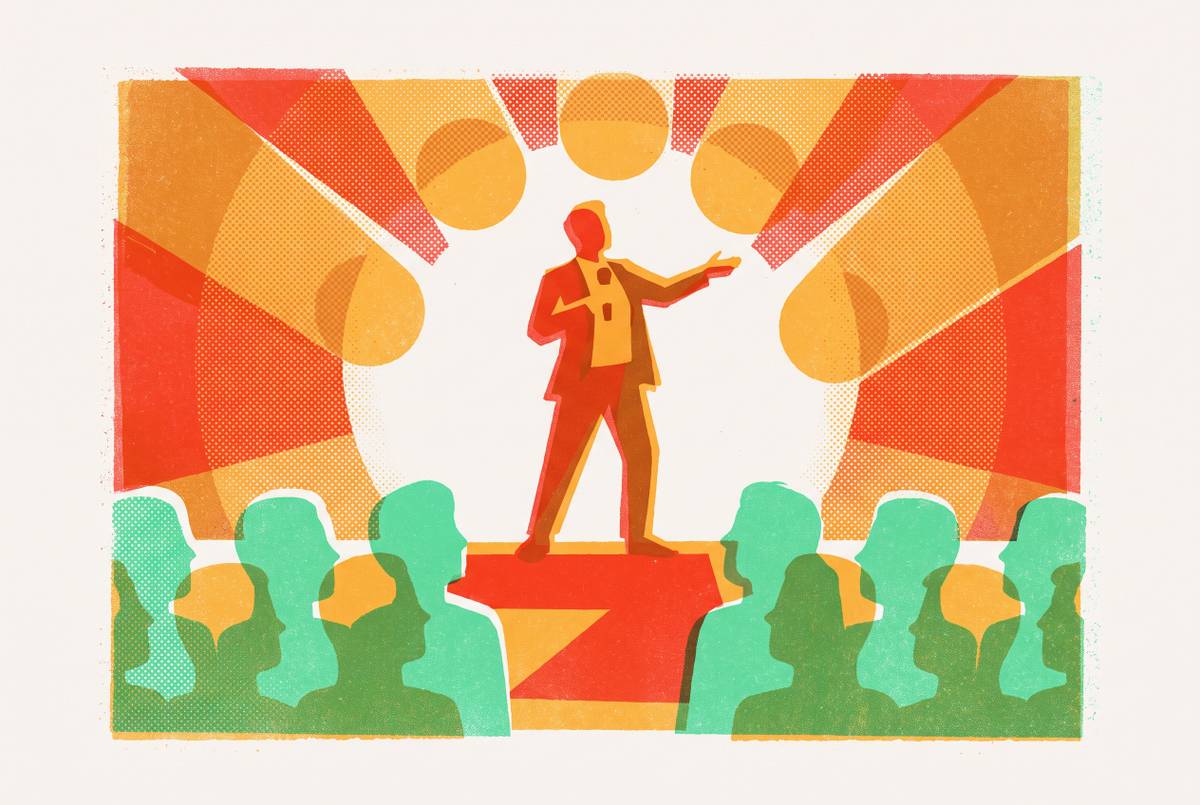 Cover illustration for “Presentation Techniques for Live Audiences Under Pressure”
