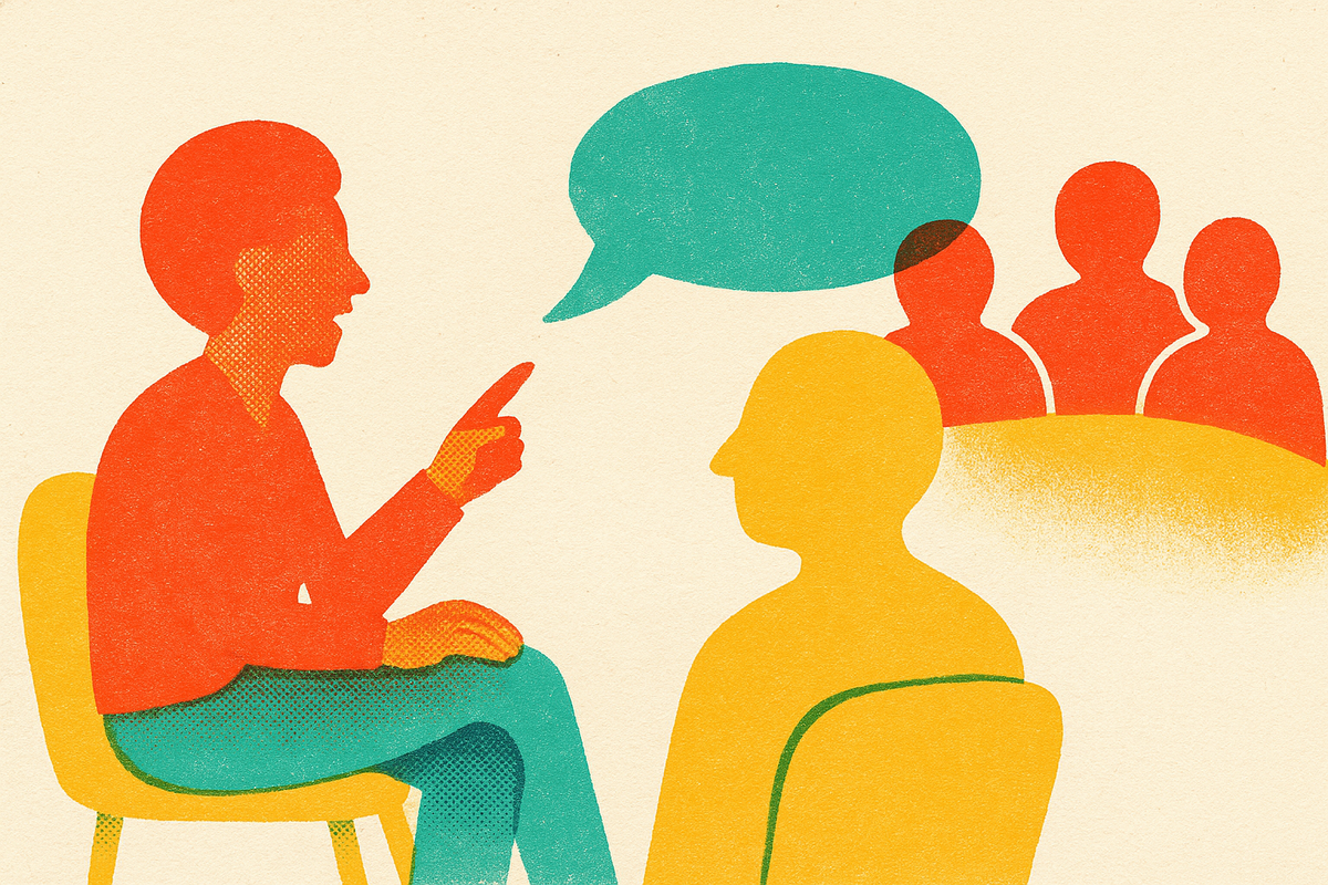 Cover illustration for “One-on-One Speech Coaching vs Group Practice Clubs”