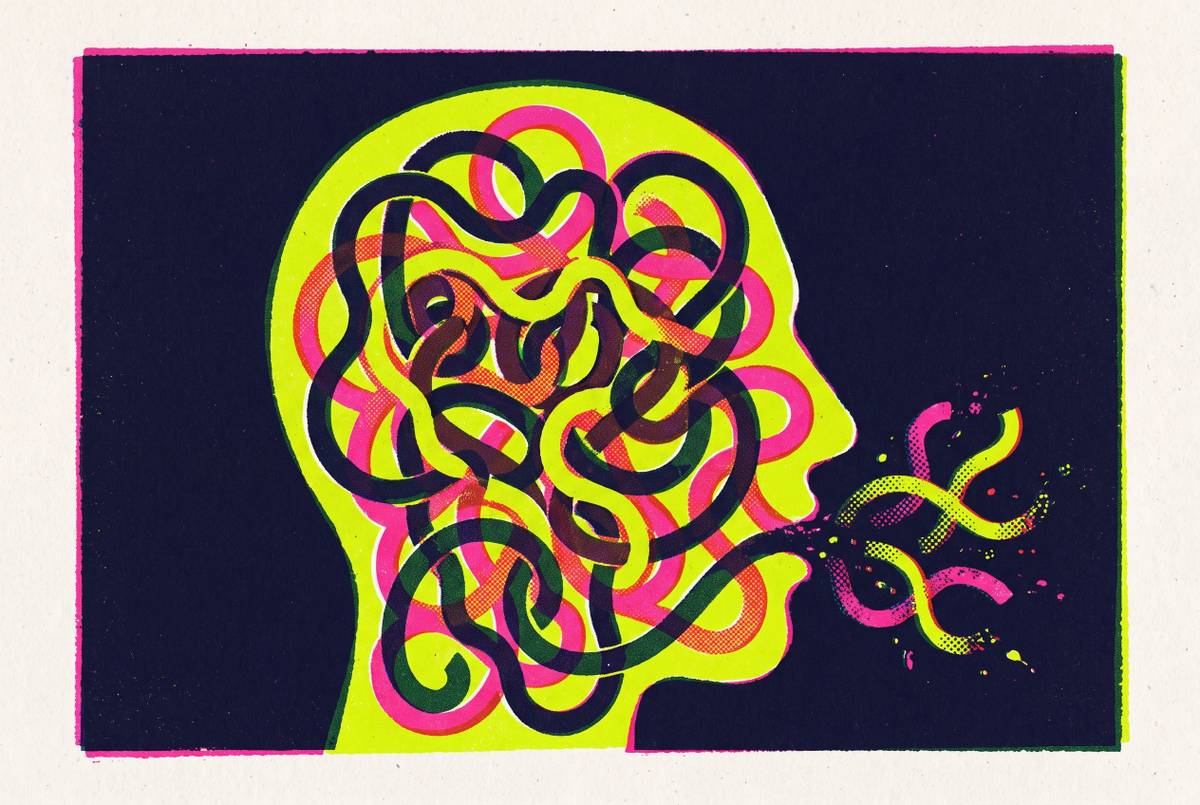 Cover illustration for “Cognitive Distortions That Make Speaking Fear Worse”