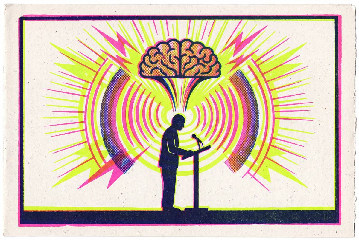 Cover illustration for “Amygdala Hijack During Public Speaking”