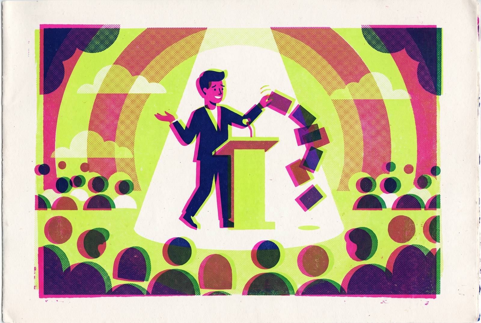 Cover illustration for “The Pratfall Effect and Speaker Likability”
