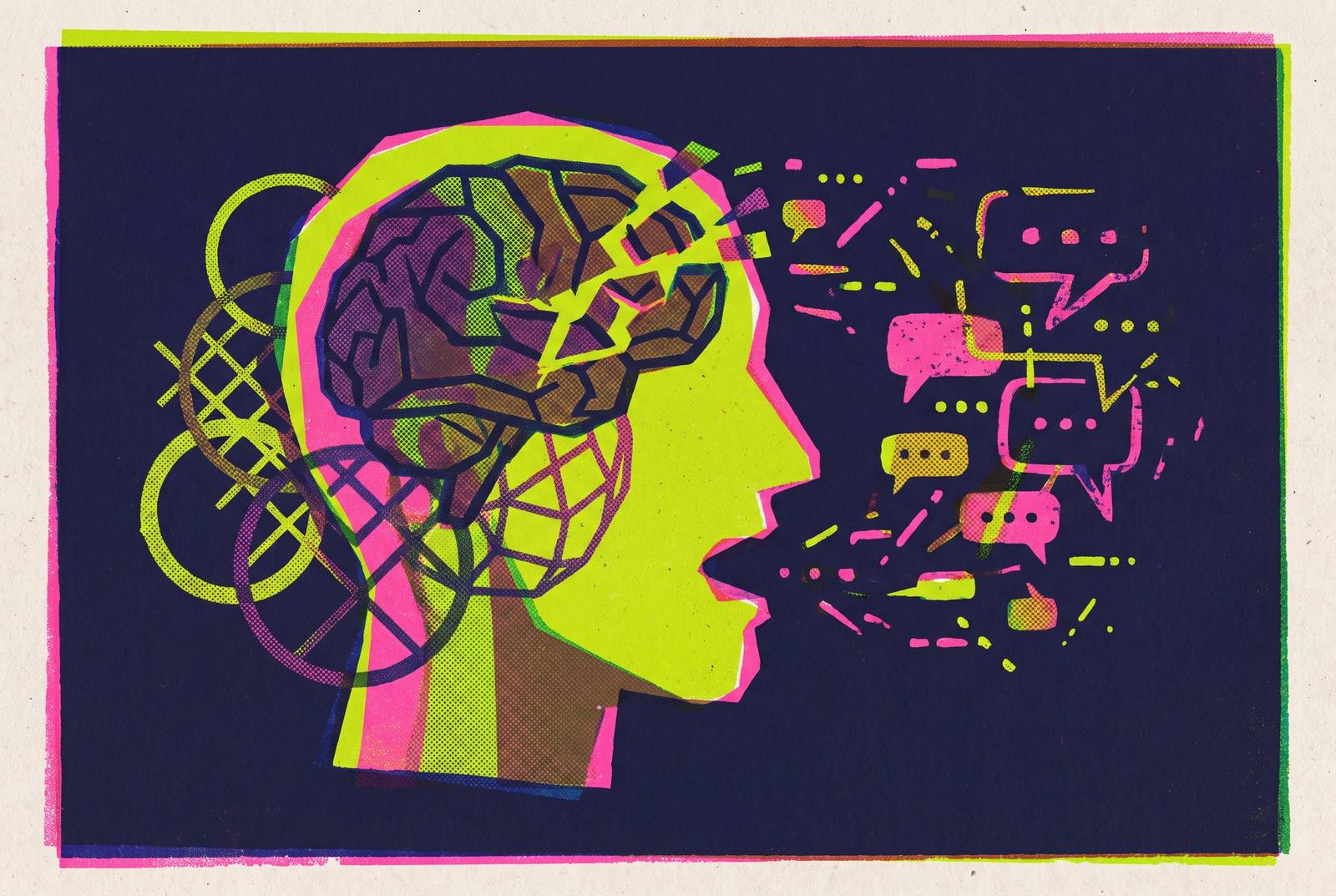 Cover illustration for “Filler Words and Listener Perceptions of Speaker Intelligence”