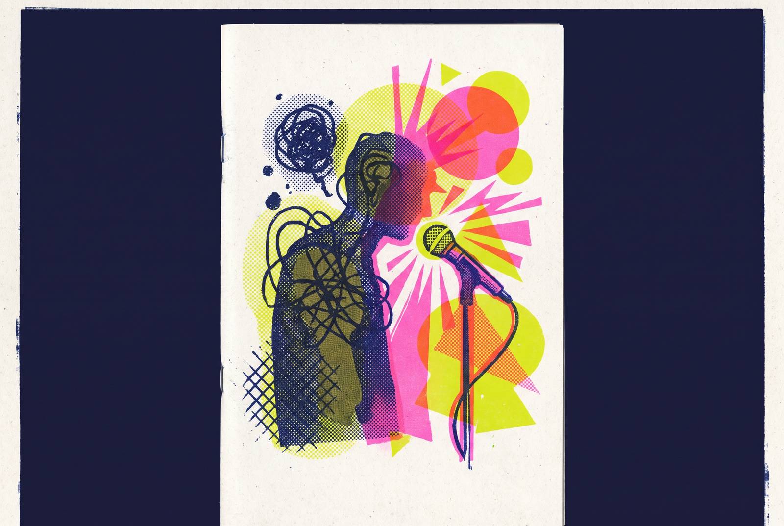 Cover illustration for “Reappraising Anxiety as Excitement Before Speaking”