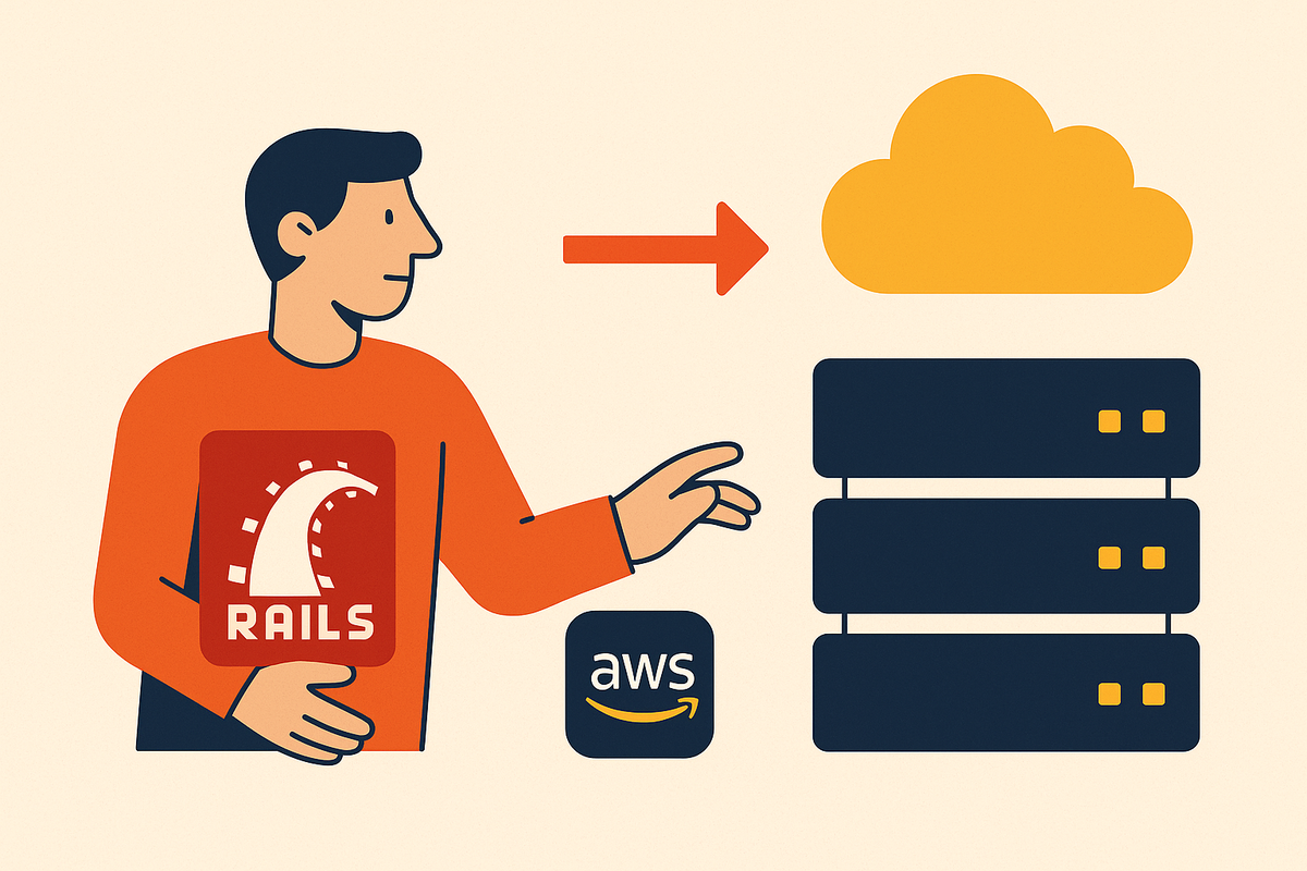 Cover illustration for “Migrating a Rails App from Heroku to AWS Without Downtime”