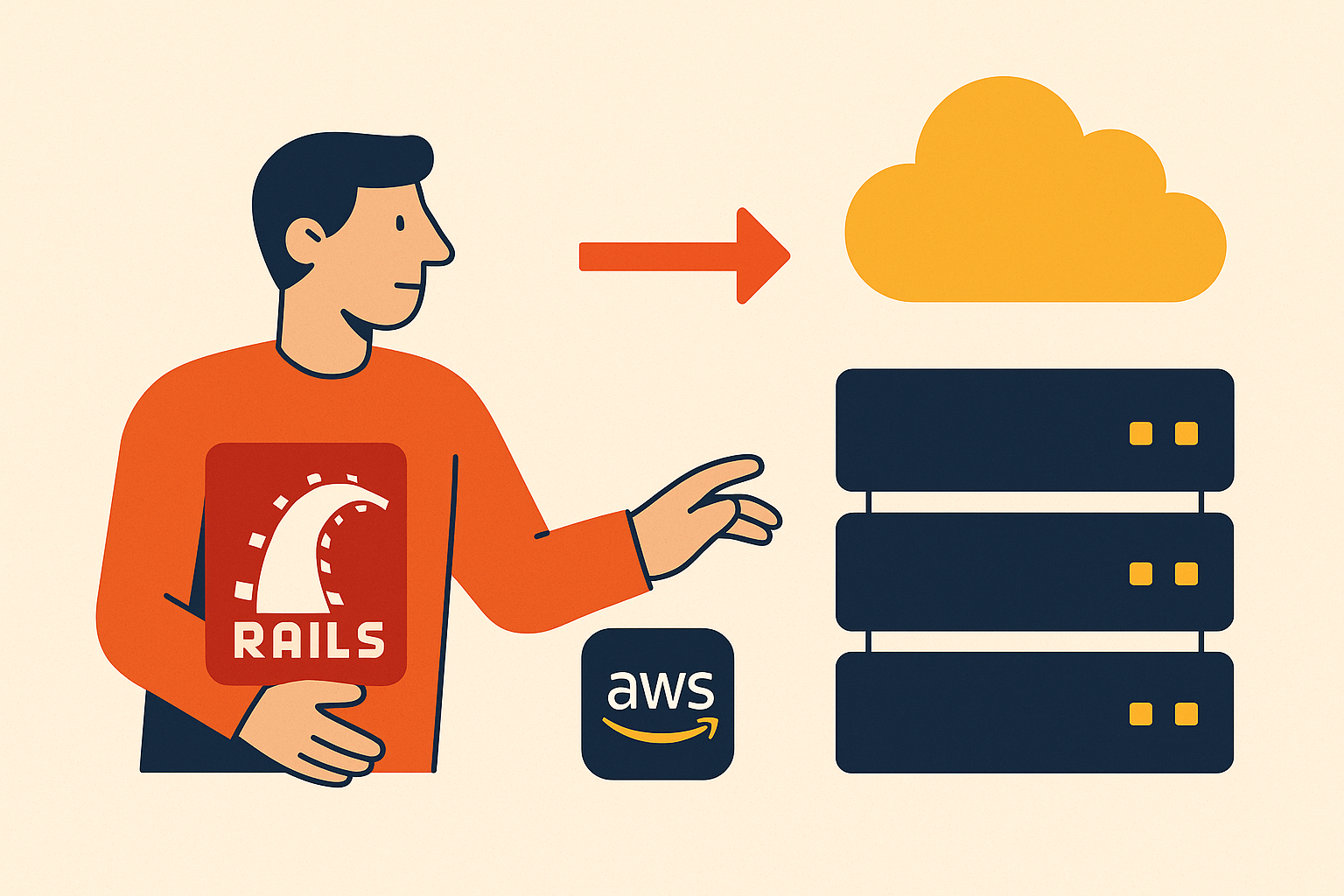Cover illustration for “Migrating a Rails App from Heroku to AWS Without Downtime”