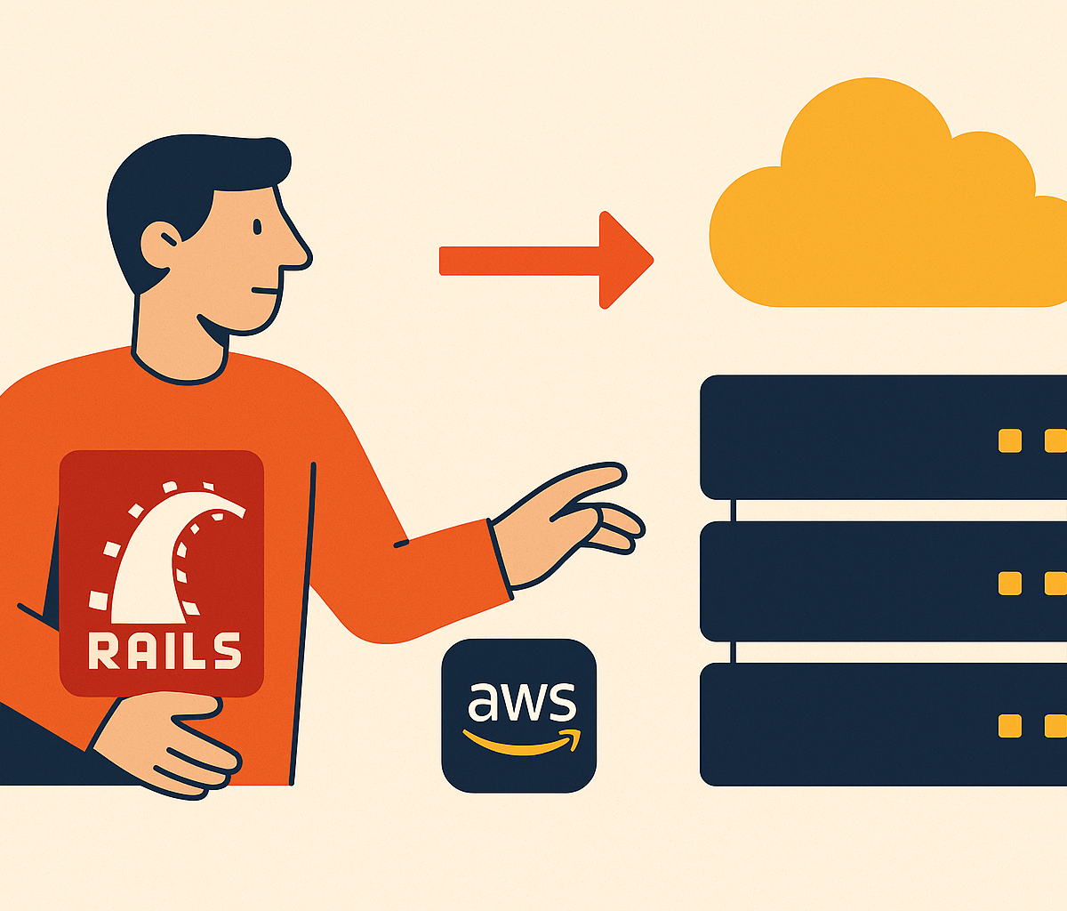 Cover illustration for “Migrating a Rails App from Heroku to AWS Without Downtime”