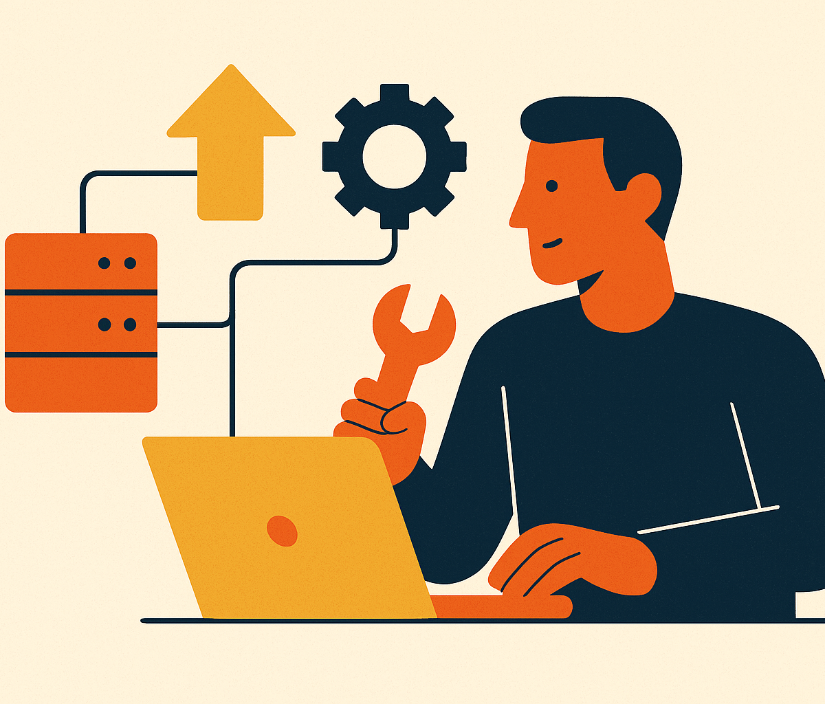 Cover illustration for “Platform Engineering for Startups Without a DevOps Hire”