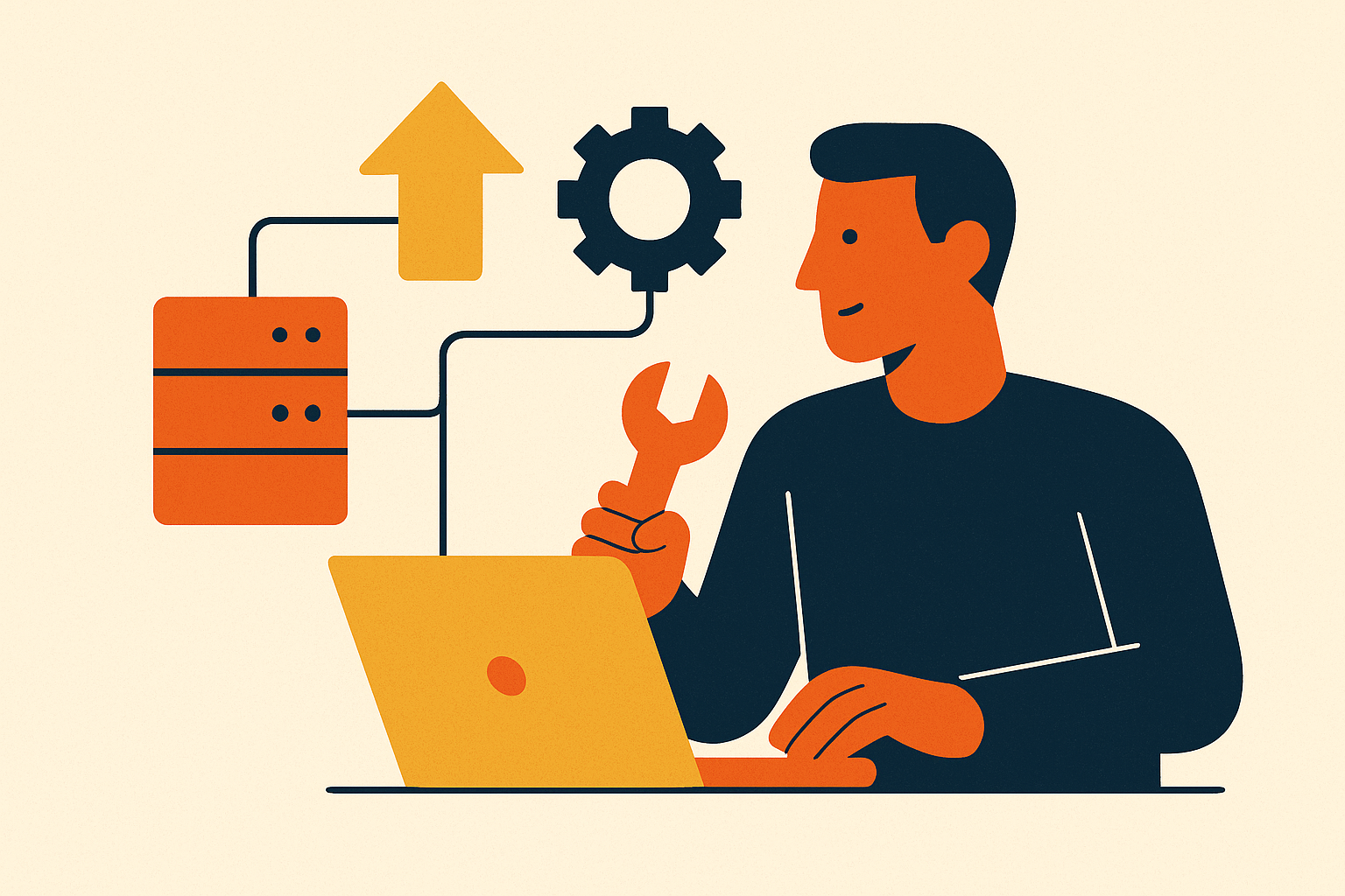 Cover illustration for “Platform Engineering for Startups Without a DevOps Hire”