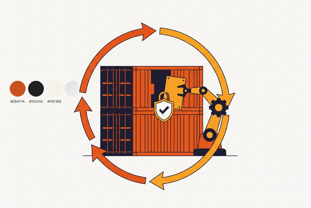 Cover illustration for “Automated CVE Patching for Container Images in Production”