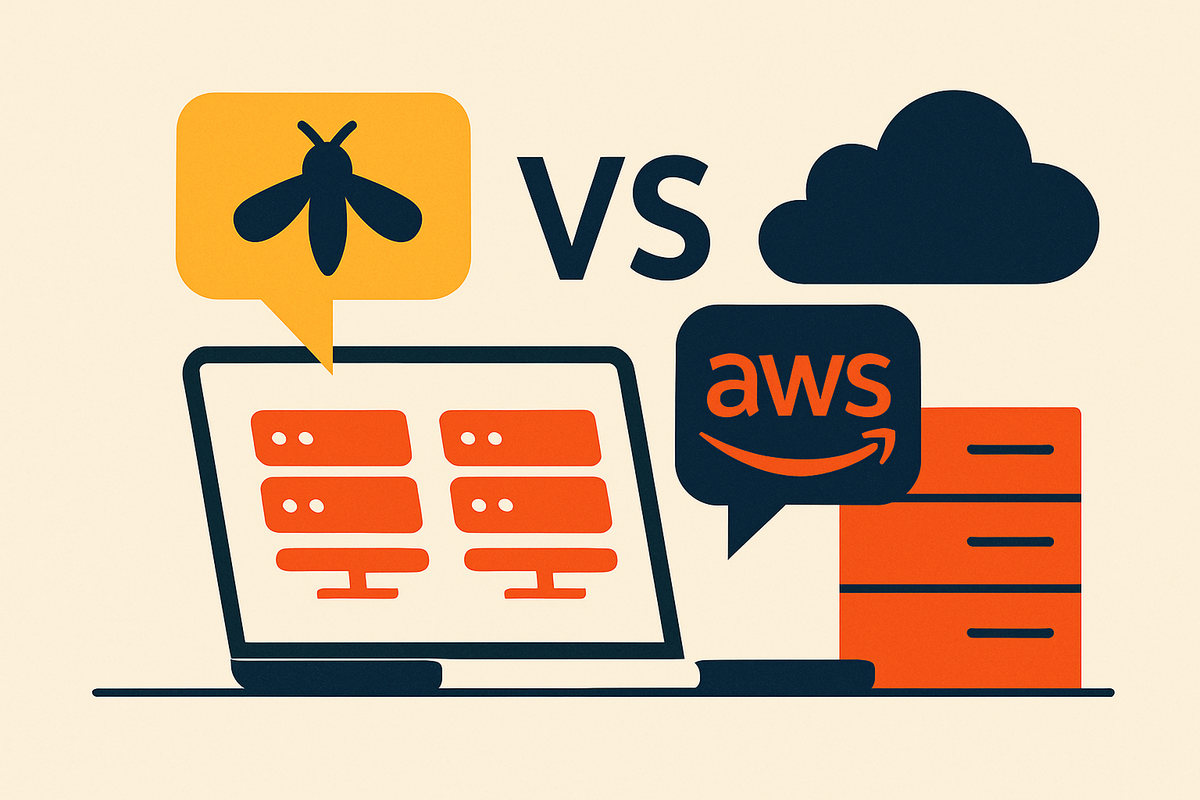 Cover illustration for “Fly.io vs AWS for Startup Production Workloads”