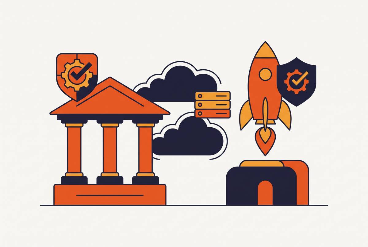 Cover illustration for “FedRAMP vs SOC 2 for Startups Selling to Government Buyers”