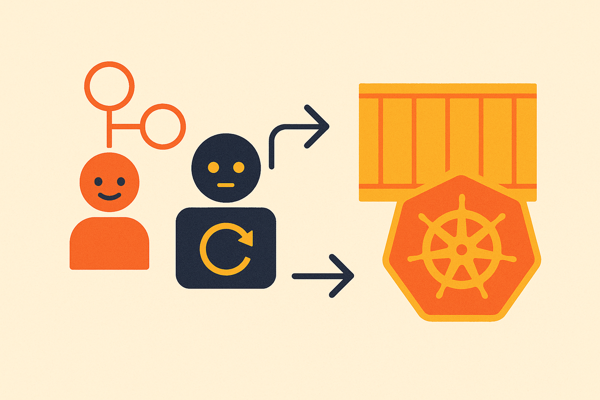 Cover illustration for “GitHub Actions vs GitLab CI for Kubernetes Deployments”