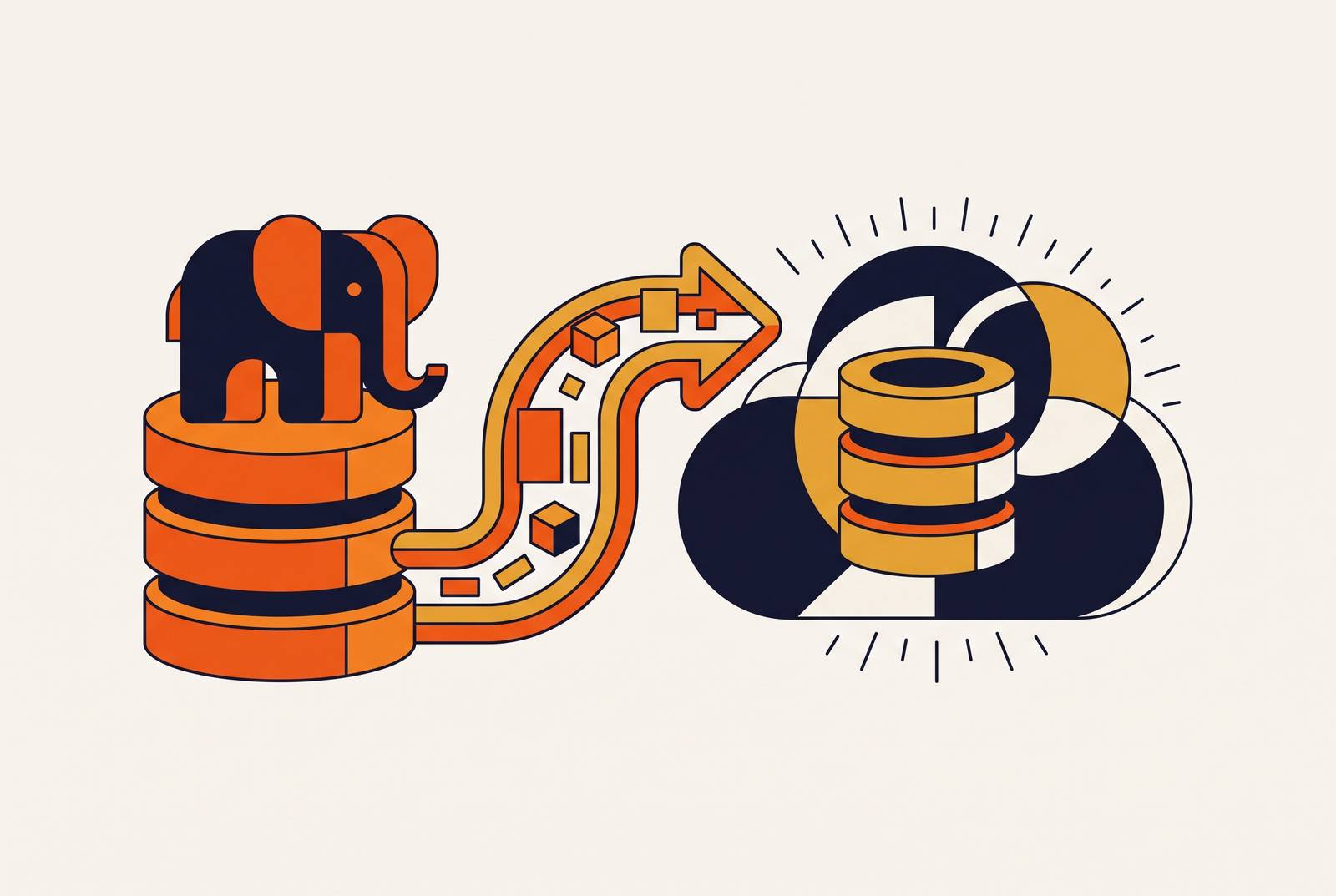 Cover illustration for “Migrating From Heroku Postgres to a Managed Database”