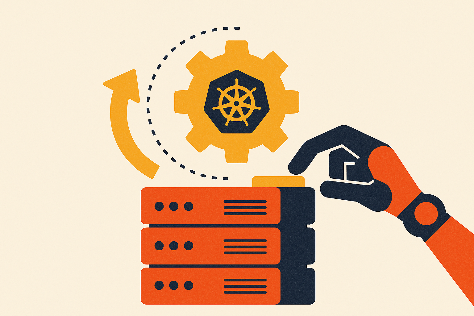 Cover illustration for “Automating Kubernetes Cluster Upgrades Without Downtime”