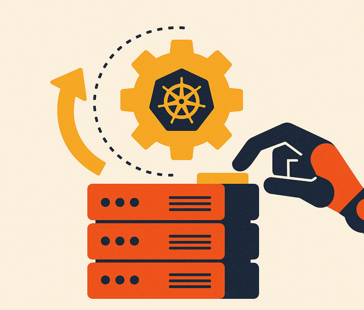 Cover illustration for “Automating Kubernetes Cluster Upgrades Without Downtime”