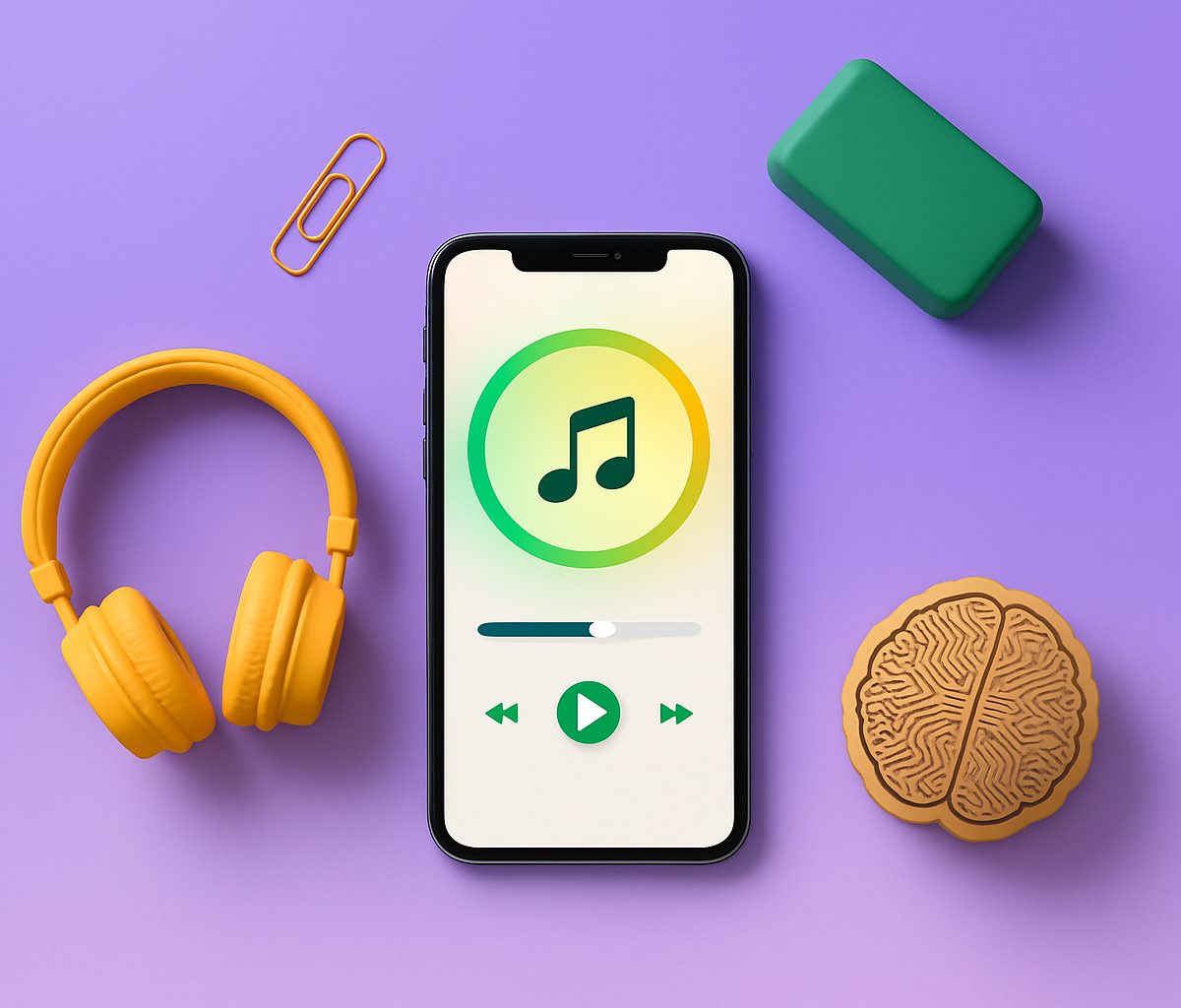 Cover illustration for “Focus Music and Ambient Sound Apps for ADHD”
