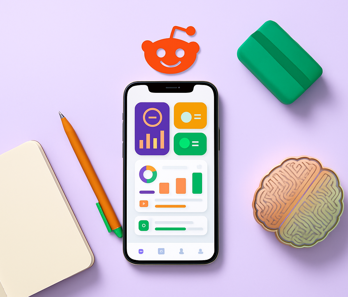 Cover illustration for “ADHD App Recommendations from Reddit Communities”