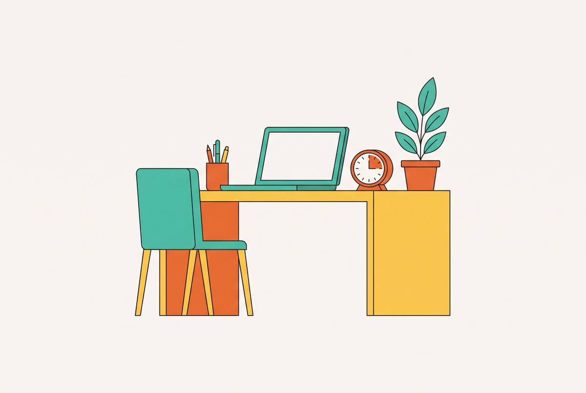 Cover illustration for “Physical Workspace Design for ADHD Focus and Habit Compliance”