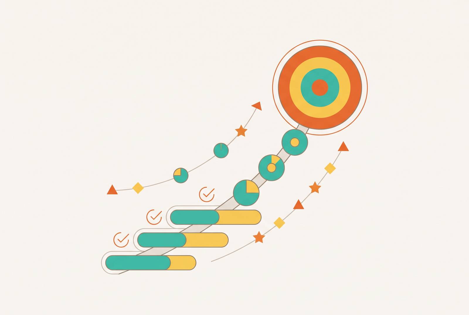 Cover illustration for “Visual Goal Tracking Systems Designed for ADHD Brains”
