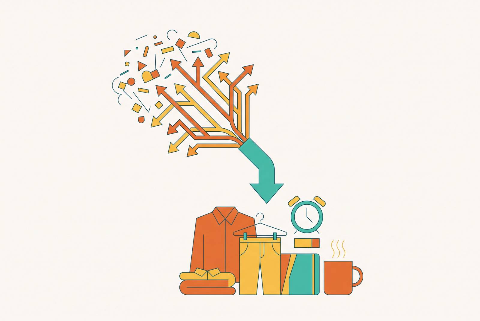 Cover illustration for “Reducing Routine Decision Points for ADHD Mornings”