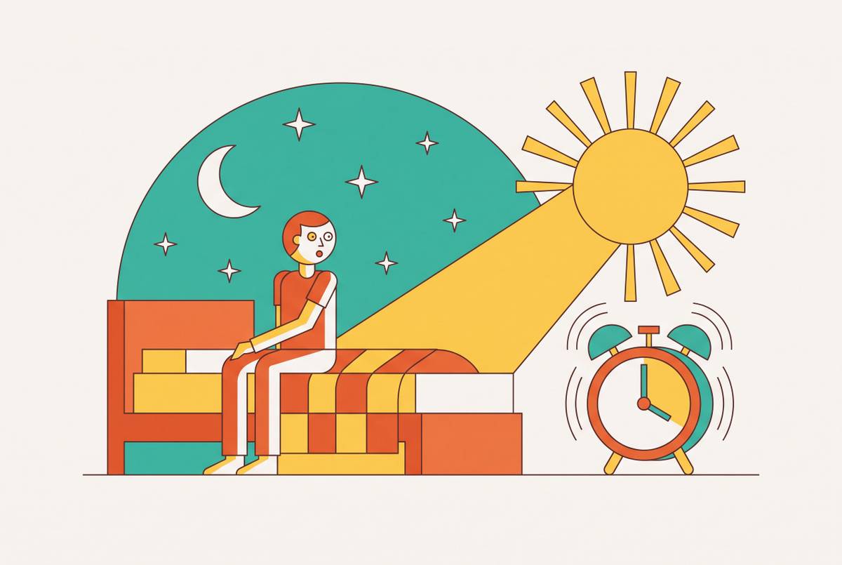 Cover illustration for “ADHD Night Owl Conflict With Standard Morning Routine Advice”
