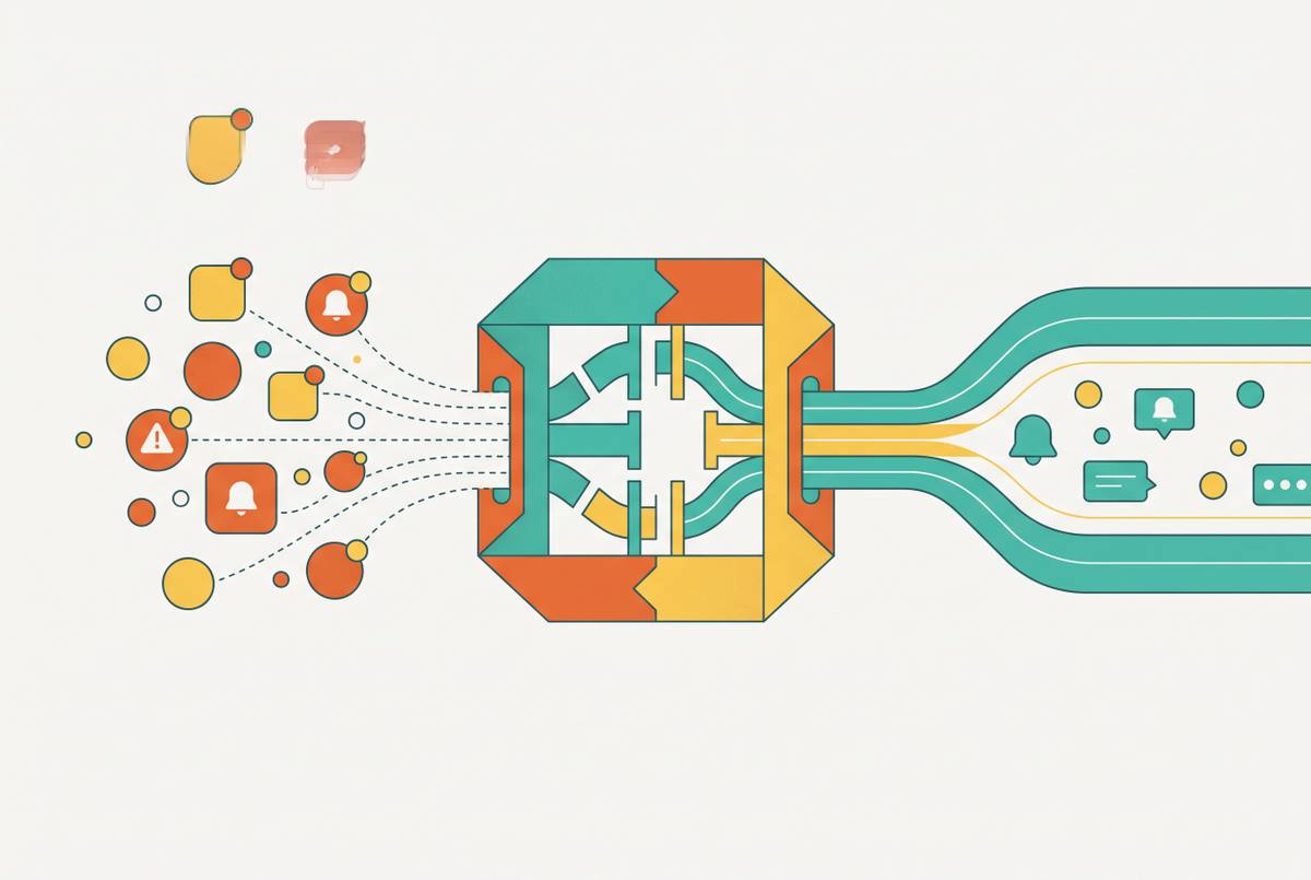 Cover illustration for “Digital Notification Architecture for ADHD Attention Management”