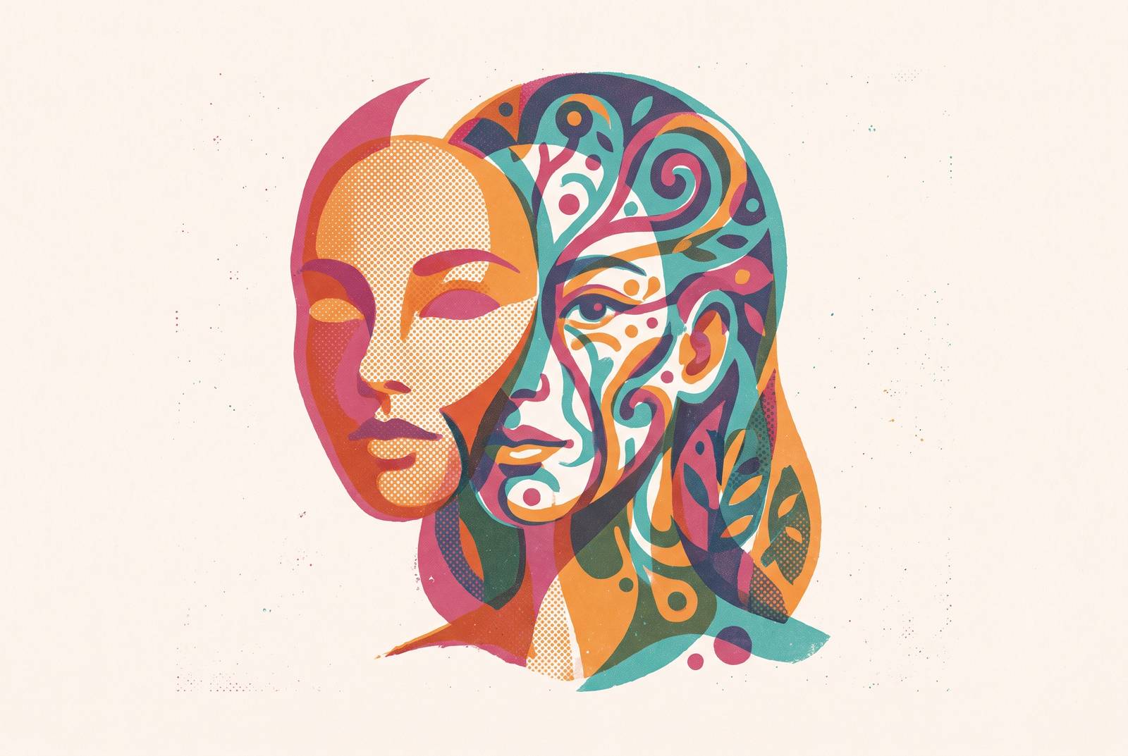 Cover illustration for “ADHD Masking in Women and Socialization Differences”