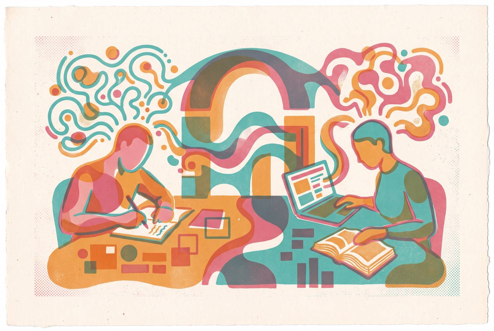 Cover illustration for “Body Doubling as an ADHD Mental Health and Productivity Tool”