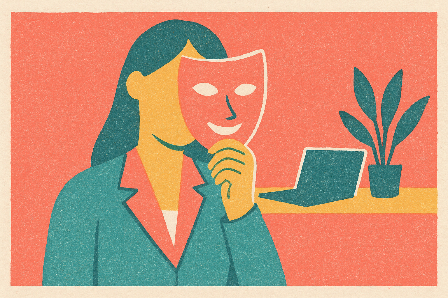 Cover illustration for “ADHD Masking Behaviors in Professional Settings”