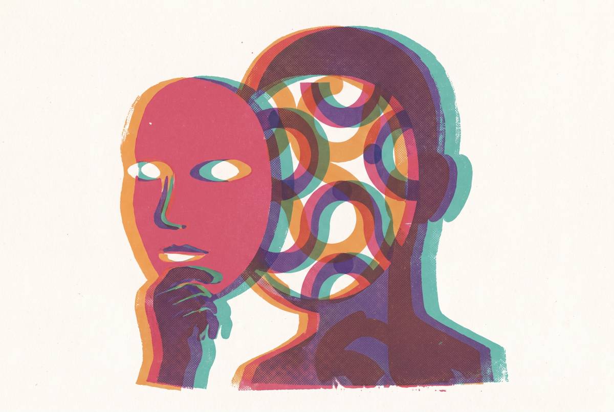 Cover illustration for “ADHD and Impostor Syndrome in High Achievers”
