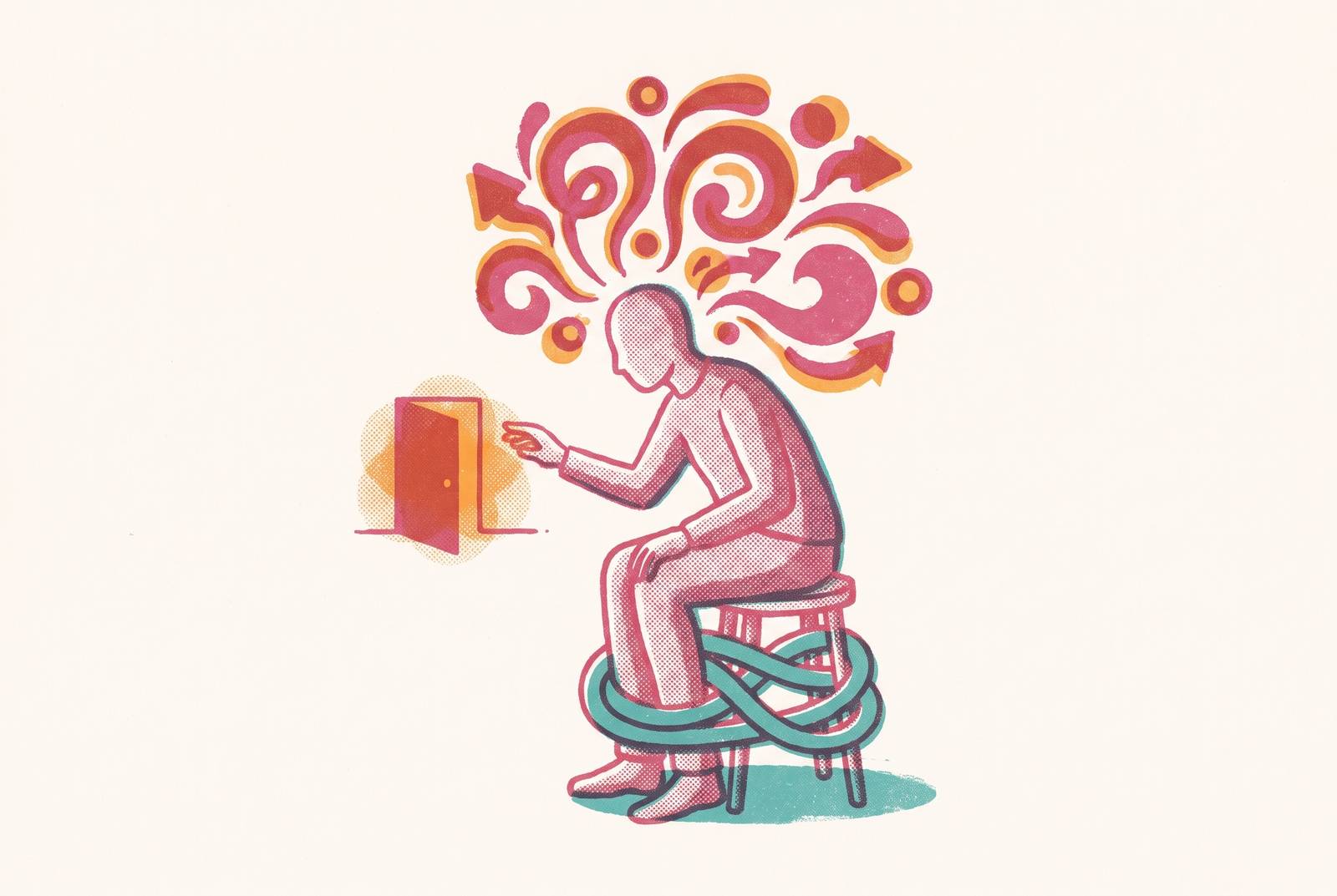 Cover illustration for “Why ADHD Task Paralysis Is Not Laziness or Procrastination”