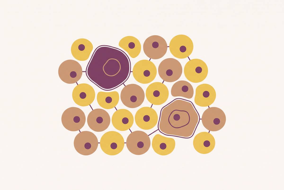 Cover illustration for “Cellular Senescence in Human Tissue”